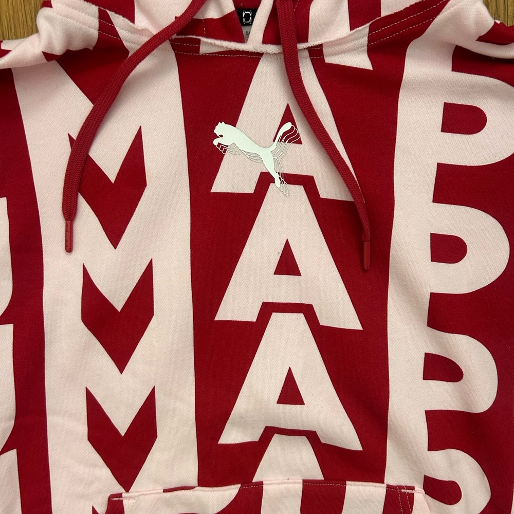 Puma Red and Pink Fleece Hoodie